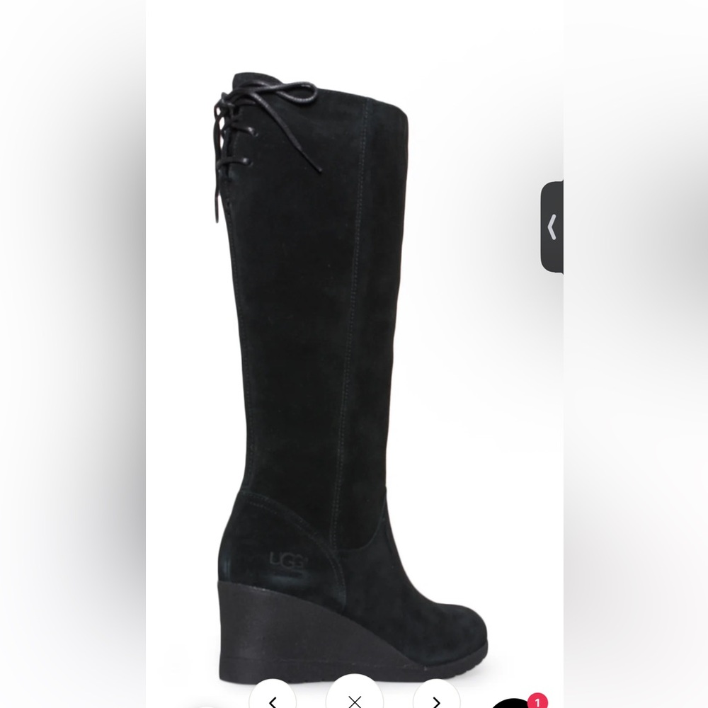 UGG Dawna Black Wedge Boots